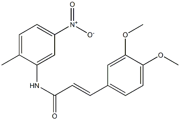 (E)-3-(3,4-dimethoxyphenyl)-N-(2-methyl-5-nitrophenyl)-2-propenamide|