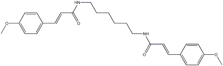 (E)-3-(4-methoxyphenyl)-N-(6-{[(E)-3-(4-methoxyphenyl)-2-propenoyl]amino}hexyl)-2-propenamide Struktur