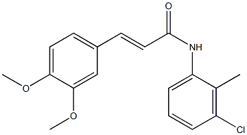 (E)-N-(3-chloro-2-methylphenyl)-3-(3,4-dimethoxyphenyl)-2-propenamide Structure