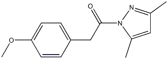 1-(3,5-dimethyl-1H-pyrazol-1-yl)-2-(4-methoxyphenyl)-1-ethanone 结构式