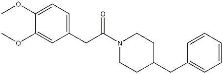 1-(4-benzyl-1-piperidinyl)-2-(3,4-dimethoxyphenyl)-1-ethanone Structure