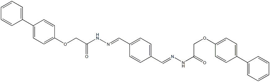  2-([1,1'-biphenyl]-4-yloxy)-N'-{(E)-[4-({(E)-2-[2-([1,1'-biphenyl]-4-yloxy)acetyl]hydrazono}methyl)phenyl]methylidene}acetohydrazide