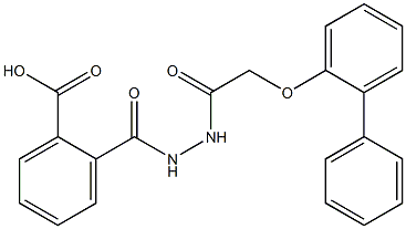 2-({2-[2-([1,1'-biphenyl]-2-yloxy)acetyl]hydrazino}carbonyl)benzoic acid,,结构式