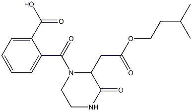 2-({2-[2-(isopentyloxy)-2-oxoethyl]-3-oxo-1-piperazinyl}carbonyl)benzoic acid Structure