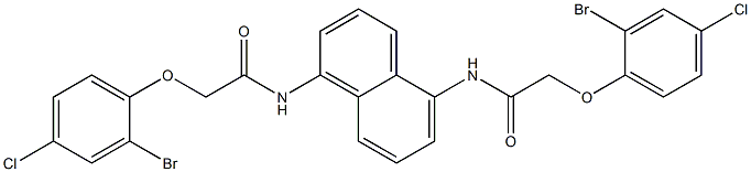 2-(2-bromo-4-chlorophenoxy)-N-(5-{[2-(2-bromo-4-chlorophenoxy)acetyl]amino}-1-naphthyl)acetamide Structure