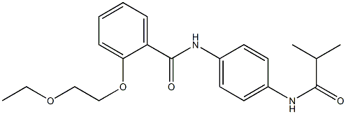 2-(2-ethoxyethoxy)-N-[4-(isobutyrylamino)phenyl]benzamide Structure