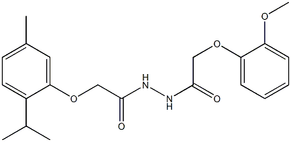 2-(2-isopropyl-5-methylphenoxy)-N'-[2-(2-methoxyphenoxy)acetyl]acetohydrazide|