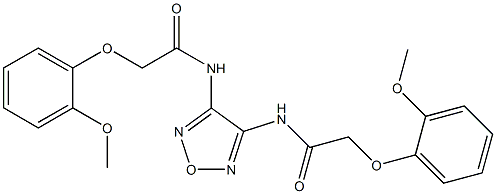  2-(2-methoxyphenoxy)-N-(4-{[2-(2-methoxyphenoxy)acetyl]amino}-1,2,5-oxadiazol-3-yl)acetamide