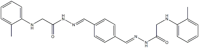 2-(2-toluidino)-N'-{(E)-[4-({(E)-2-[2-(2-toluidino)acetyl]hydrazono}methyl)phenyl]methylidene}acetohydrazide Structure