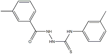 2-(3-methylbenzoyl)-N-(3-methylphenyl)-1-hydrazinecarbothioamide,,结构式