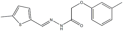 2-(3-methylphenoxy)-N'-[(E)-(5-methyl-2-thienyl)methylidene]acetohydrazide Structure