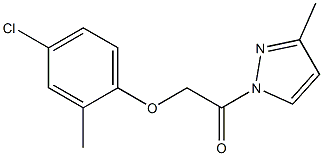 2-(4-chloro-2-methylphenoxy)-1-(3-methyl-1H-pyrazol-1-yl)-1-ethanone 结构式