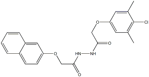 2-(4-chloro-3,5-dimethylphenoxy)-N'-[2-(2-naphthyloxy)acetyl]acetohydrazide