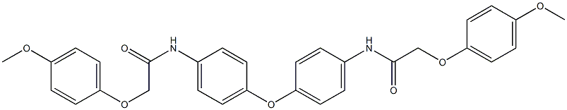 2-(4-methoxyphenoxy)-N-[4-(4-{[2-(4-methoxyphenoxy)acetyl]amino}phenoxy)phenyl]acetamide Structure