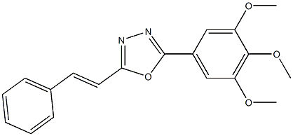 2-[(E)-2-phenylethenyl]-5-(3,4,5-trimethoxyphenyl)-1,3,4-oxadiazole