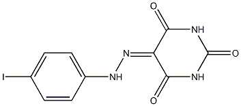 2,4,5,6(1H,3H)-pyrimidinetetrone 5-[N-(4-iodophenyl)hydrazone] Struktur