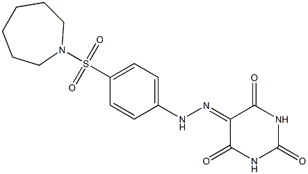 2,4,5,6(1H,3H)-pyrimidinetetrone 5-{N-[4-(1-azepanylsulfonyl)phenyl]hydrazone} 结构式