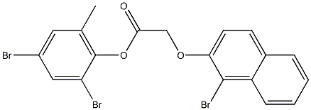  2,4-dibromo-6-methylphenyl 2-[(1-bromo-2-naphthyl)oxy]acetate