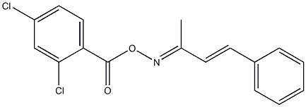 N-[(2,4-dichlorobenzoyl)oxy]-N-[(E,2E)-1-methyl-3-phenyl-2-propenylidene]amine Structure