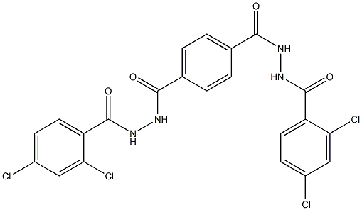 2,4-dichloro-N'-(4-{[2-(2,4-dichlorobenzoyl)hydrazino]carbonyl}benzoyl)benzohydrazide,,结构式