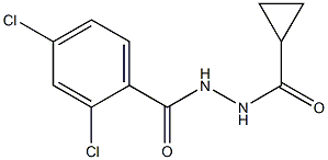 2,4-dichloro-N'-(cyclopropylcarbonyl)benzohydrazide Struktur