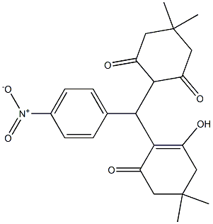 2-[(2-hydroxy-4,4-dimethyl-6-oxo-1-cyclohexen-1-yl)(4-nitrophenyl)methyl]-5,5-dimethyl-1,3-cyclohexanedione Structure