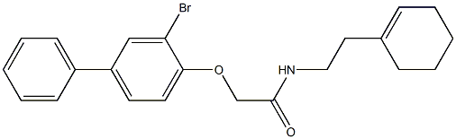 2-[(3-bromo[1,1'-biphenyl]-4-yl)oxy]-N-[2-(1-cyclohexen-1-yl)ethyl]acetamide,,结构式