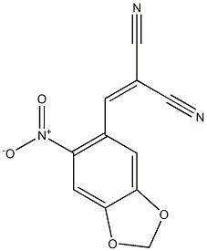 2-[(6-nitro-1,3-benzodioxol-5-yl)methylene]malononitrile Structure