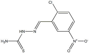 2-[(E)-(2-chloro-5-nitrophenyl)methylidene]-1-hydrazinecarbothioamide,,结构式