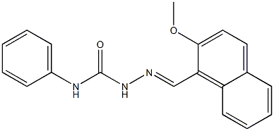 2-[(E)-(2-methoxy-1-naphthyl)methylidene]-N-phenyl-1-hydrazinecarboxamide 结构式