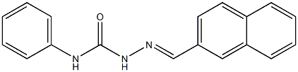 2-[(E)-2-naphthylmethylidene]-N-phenyl-1-hydrazinecarboxamide,,结构式