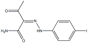 2-[(Z)-2-(4-iodophenyl)hydrazono]-3-oxobutanamide Structure