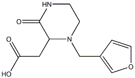 2-[1-(3-furylmethyl)-3-oxo-2-piperazinyl]acetic acid 结构式