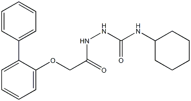  2-[2-([1,1'-biphenyl]-2-yloxy)acetyl]-N-cyclohexyl-1-hydrazinecarboxamide