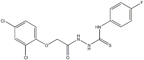 2-[2-(2,4-dichlorophenoxy)acetyl]-N-(4-fluorophenyl)-1-hydrazinecarbothioamide,,结构式