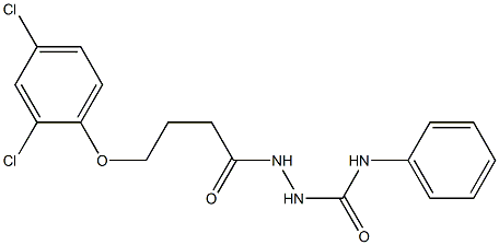 2-[4-(2,4-dichlorophenoxy)butanoyl]-N-phenyl-1-hydrazinecarboxamide Struktur