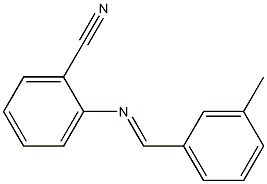 2-{[(E)-(3-methylphenyl)methylidene]amino}benzonitrile Struktur