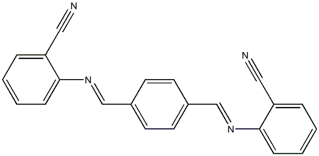 2-{[(E)-(4-{[(2-cyanophenyl)imino]methyl}phenyl)methylidene]amino}benzonitrile Structure