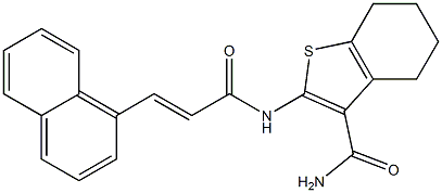 2-{[(E)-3-(1-naphthyl)-2-propenoyl]amino}-4,5,6,7-tetrahydro-1-benzothiophene-3-carboxamide