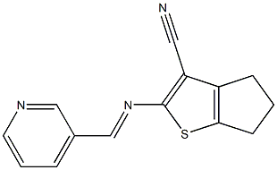 2-{[(E)-3-pyridinylmethylidene]amino}-5,6-dihydro-4H-cyclopenta[b]thiophene-3-carbonitrile Structure