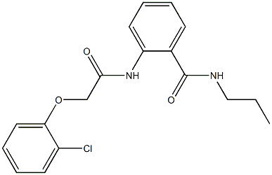 2-{[2-(2-chlorophenoxy)acetyl]amino}-N-propylbenzamide,,结构式
