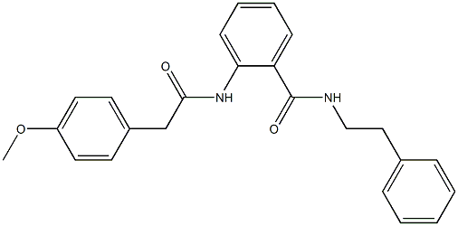 2-{[2-(4-methoxyphenyl)acetyl]amino}-N-phenethylbenzamide,,结构式