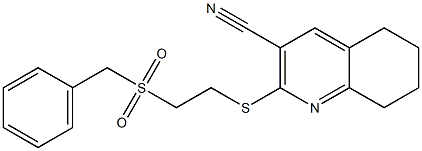 2-{[2-(benzylsulfonyl)ethyl]sulfanyl}-5,6,7,8-tetrahydro-3-quinolinecarbonitrile Structure