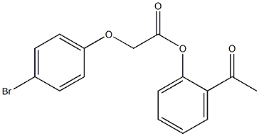 2-acetylphenyl 2-(4-bromophenoxy)acetate 化学構造式