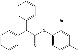 2-bromo-4-methylphenyl 2,2-diphenylacetate 结构式