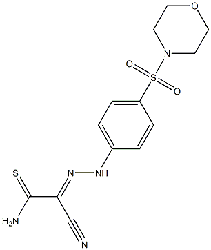 2-cyano-2-{(E)-2-[4-(4-morpholinylsulfonyl)phenyl]hydrazono}ethanethioamide