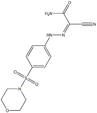 2-cyano-2-{(Z)-2-[4-(4-morpholinylsulfonyl)phenyl]hydrazono}acetamide|