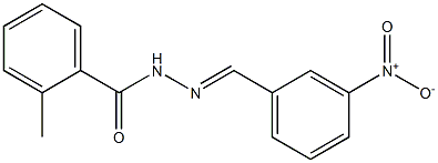 2-methyl-N'-[(E)-(3-nitrophenyl)methylidene]benzohydrazide Struktur