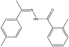 2-methyl-N'-[(Z)-1-(4-methylphenyl)ethylidene]benzohydrazide Struktur