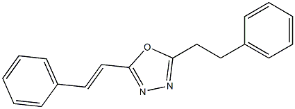 2-phenethyl-5-[(E)-2-phenylethenyl]-1,3,4-oxadiazole 结构式